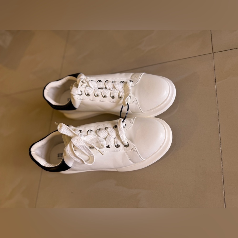 STEVE MADDEN FROSTED WHITE   And Black  SNEAKERS  MEN'S US Size 14 M - Picture 16 of 16